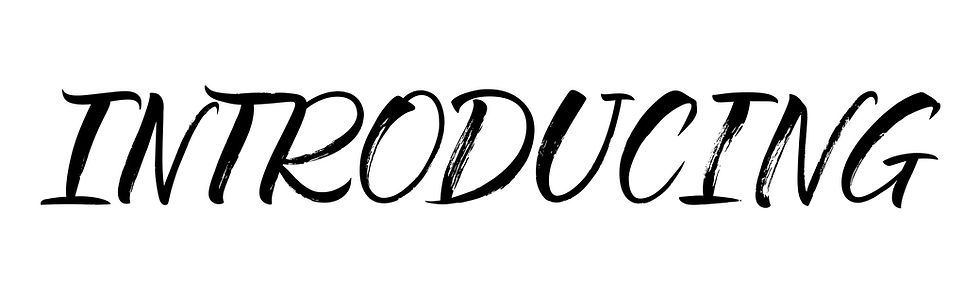 The word "INTRODUCING" is written in a bold, brushed style font on a white background, conveying a dynamic and engaging mood.