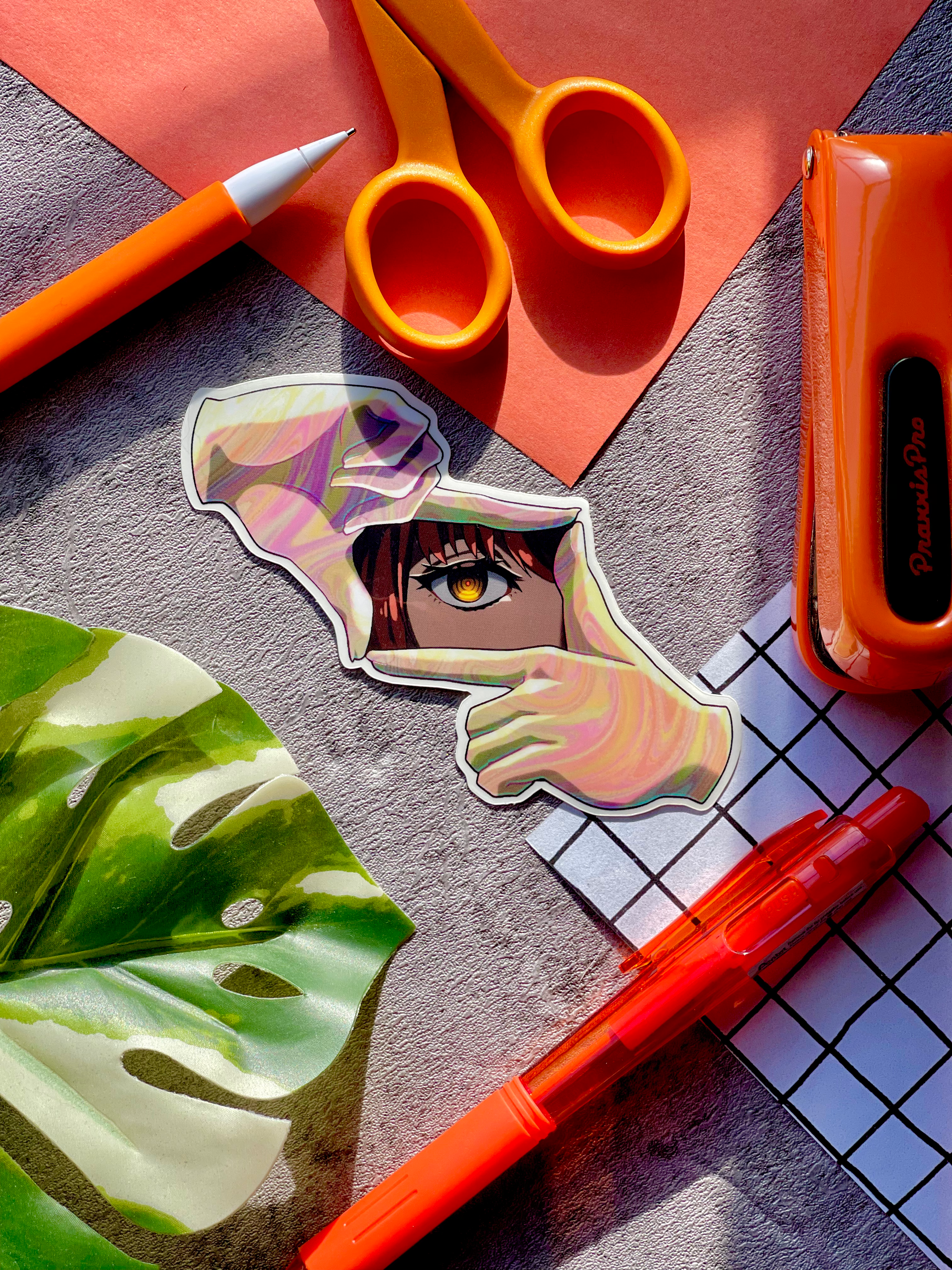 Makima Peeking ✦ Clear Vinyl Sticker