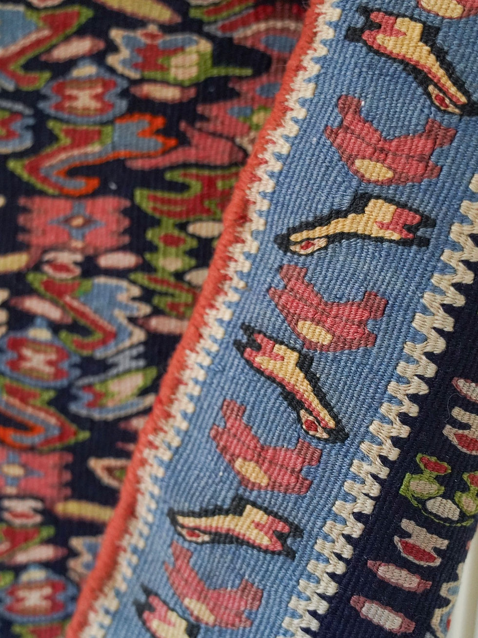 Thumbnail: Kasra - Vintage Oriental Kilim Hand Woven Runner
