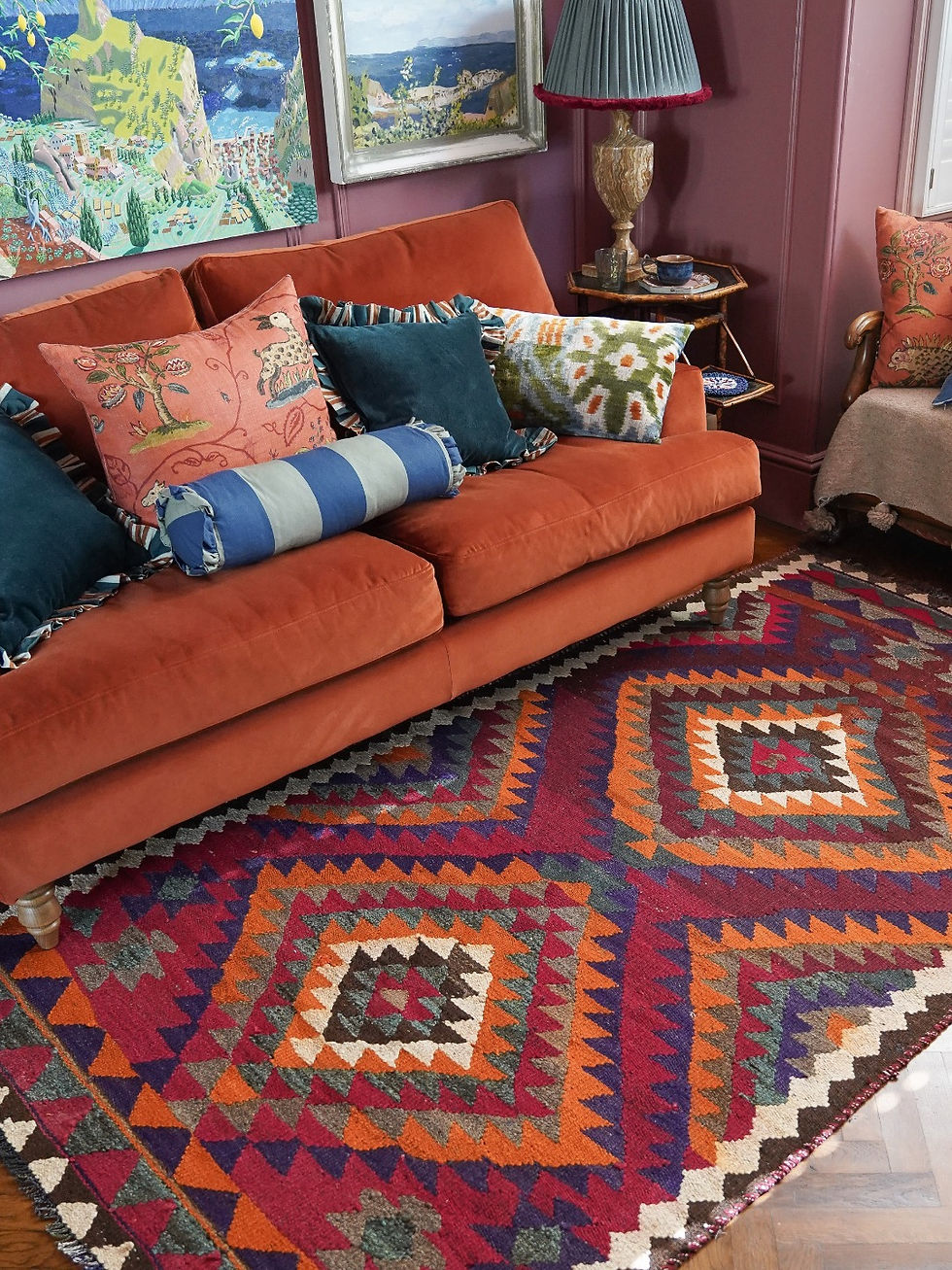 Thumbnail: Lumo - Oriental Vintage Kilim Hand Woven Rug
