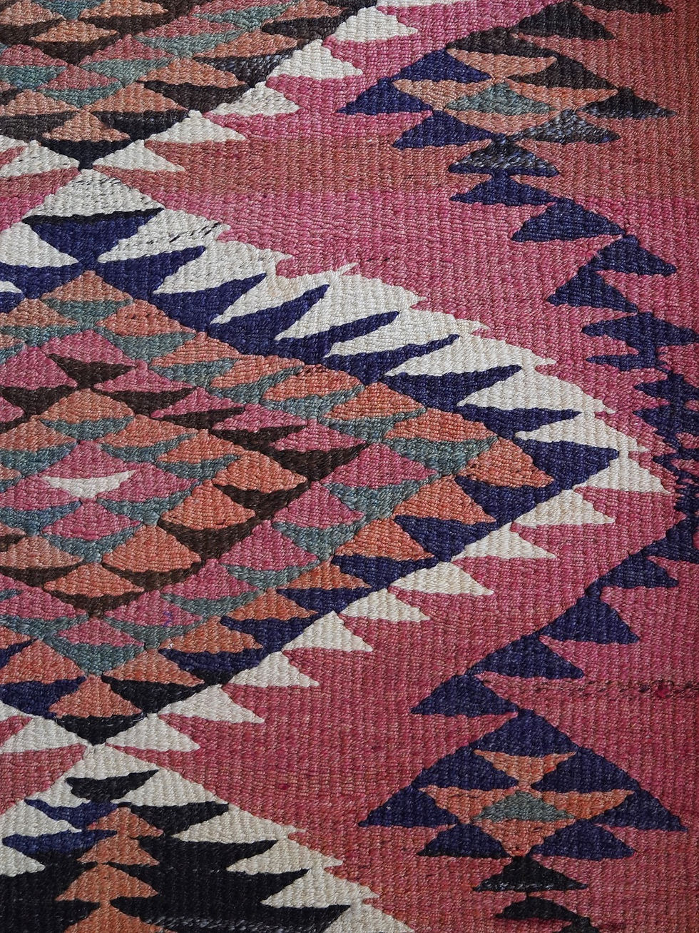 Thumbnail: Tiger - Vintage Oriental Kilim Hand Woven Rug