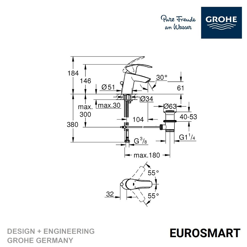 Miniatura: EUROSMART lavabo Grohe