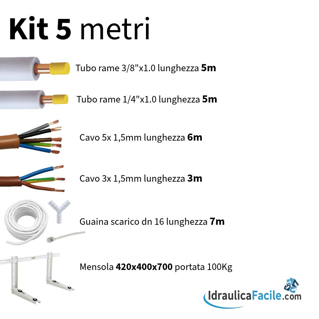 Kit 5 metri installazione Clima