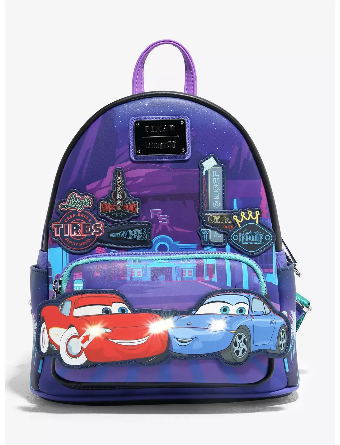 Loungefly Disney Pixar Lightning McQueen & Sally Nighttime Glow-in-the-Dark Mini