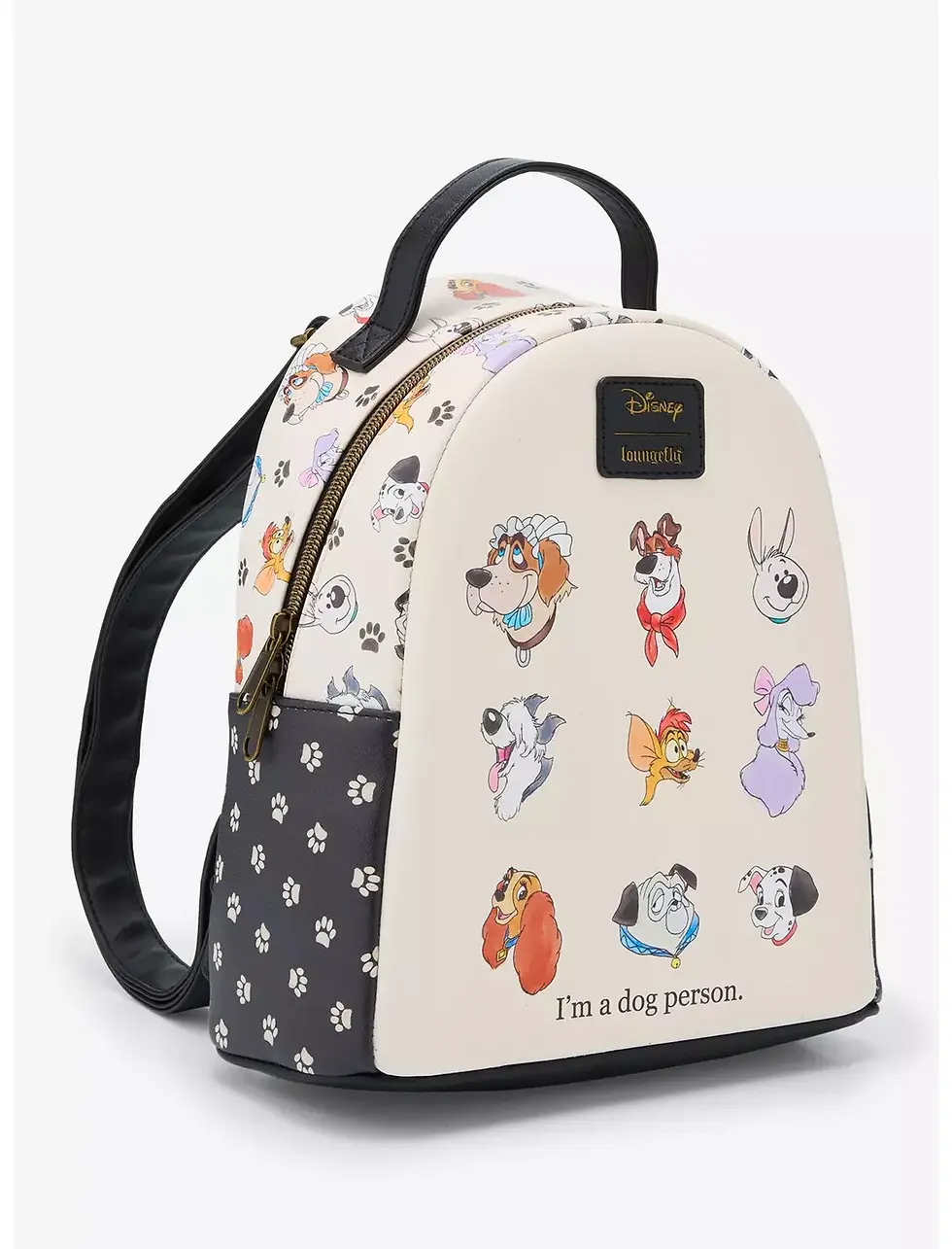 Thumbnail: Loungefly- Disney I'm A Dog Person Mini Backpack side view
