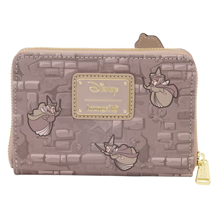 Thumbnail: Loungefly-Sleeping Beauty - Spinning Wheel Zip Around Wallet rear view