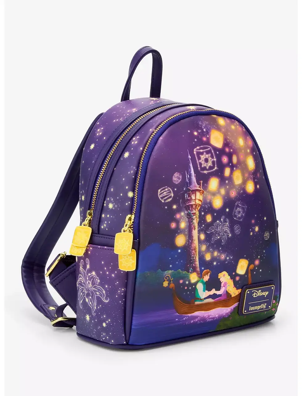 Thumbnail: Loungefly-Loungefly Disney Tangled Lantern Scene Light-Up Mini Backpack side view