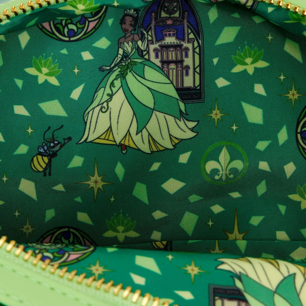 Thumbnail: Loungefly - Disney - Tiana - Stained Glass Collection Mini Backpack inside view