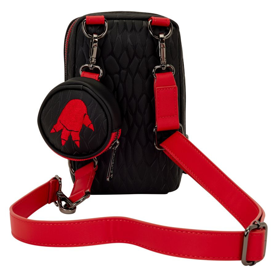 Thumbnail: Loungefly- Godzilla - Crossbody Sling Bag With Coin Bag rear view