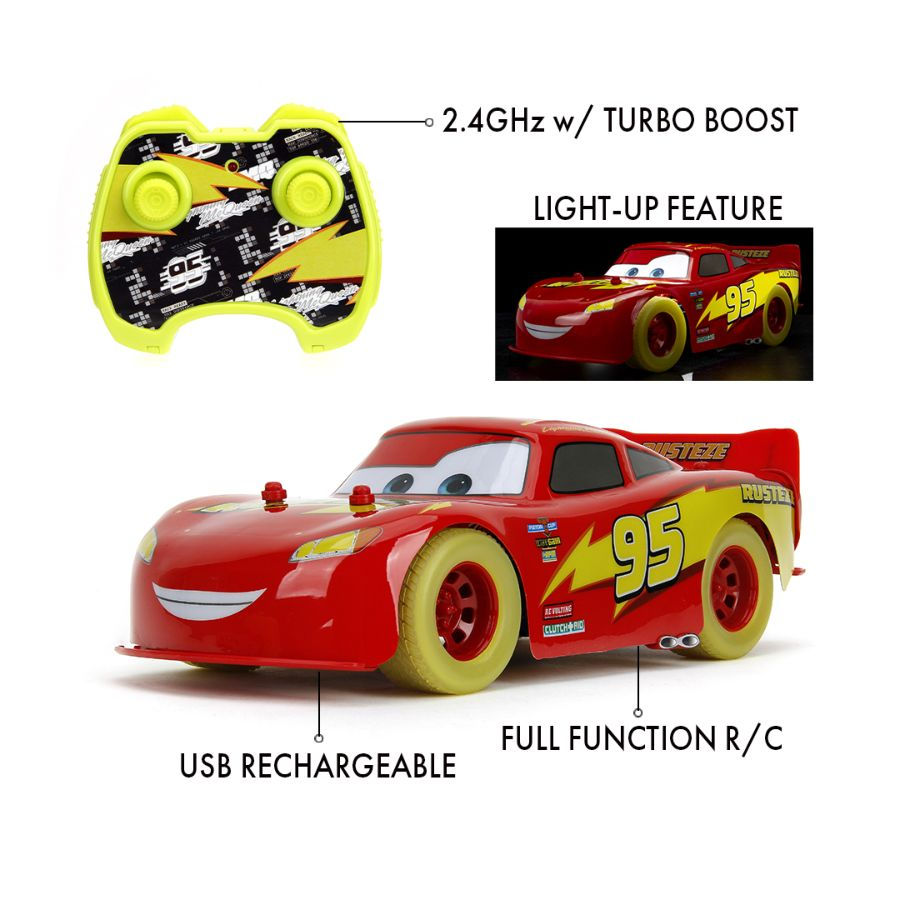 Thumbnail: Cars - 1:14 Lightning Mcqueen (Glow) Remote Control Car photo 9
