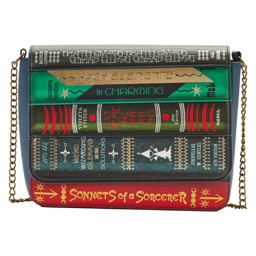 Loungefly Fantastic Beasts- Dumbledore Magical Books Chain Strap Crossbody Bag