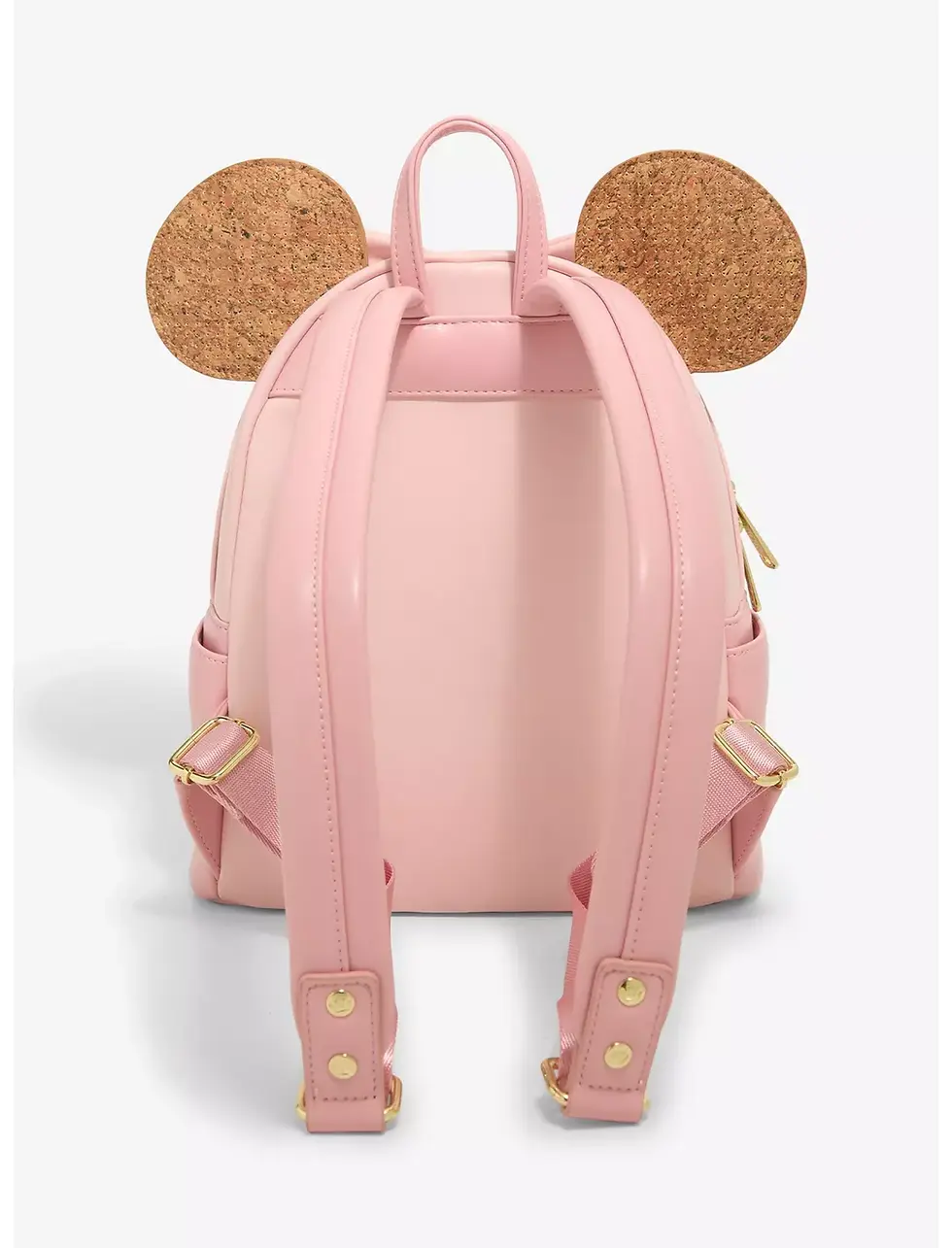 Loungefly Disney Minnie Mouse Corkboard Pin Display Ears Mini Backpack with Pin rear view