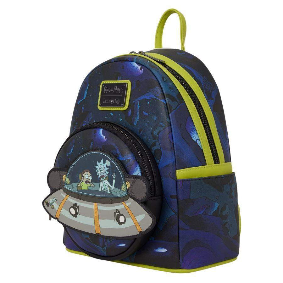 Loungefly- Rick & Morty – Space Cruiser Mini Backpack side view