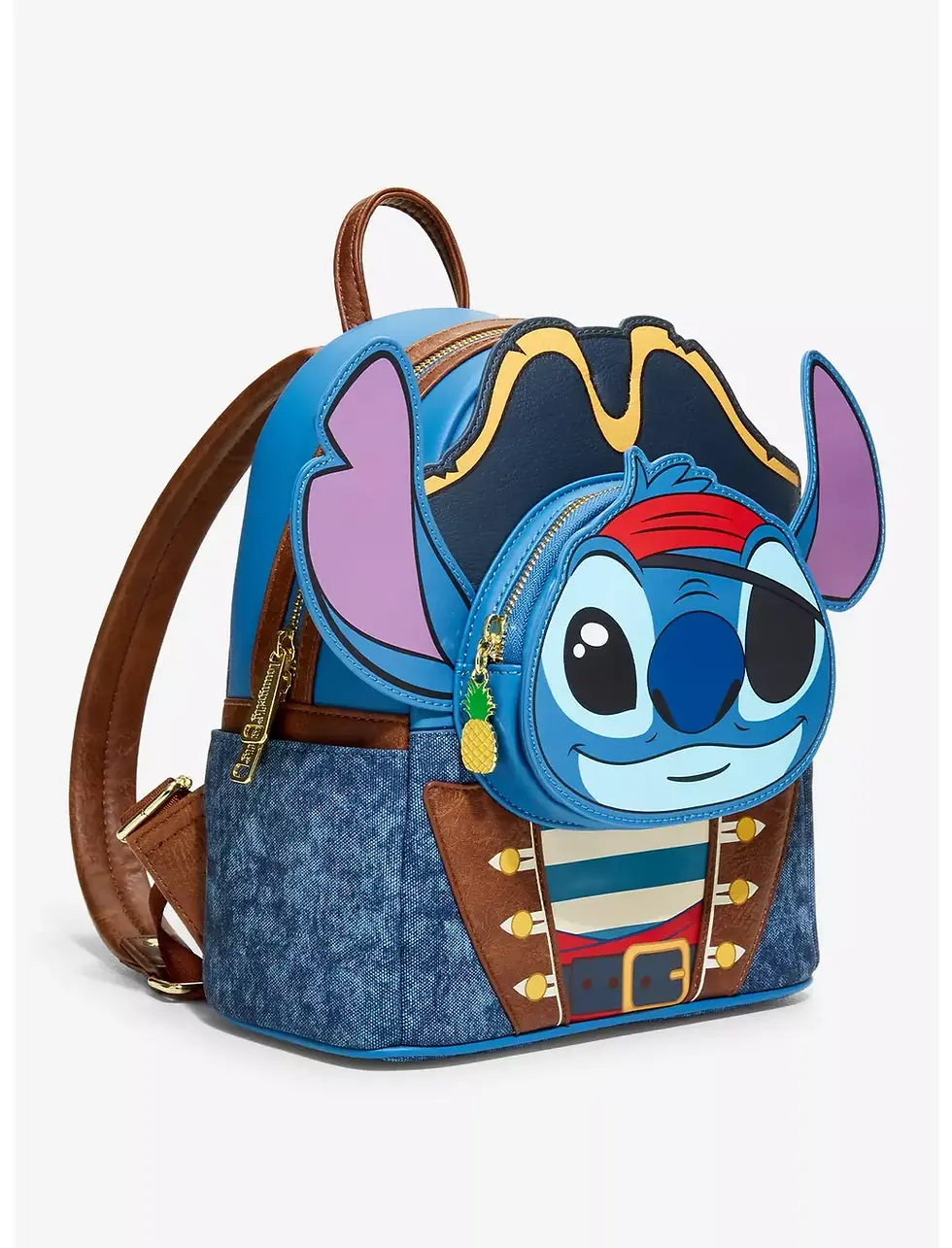 Thumbnail: Loungefly- Disney Lilo & Stitch Pirate Stitch Figural Mini Backpack side view