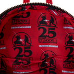 Thumbnail: Loungefly-Star Wars: The Phantom Menace Darth Maul Glow Cosplay Mini Backpack inside view