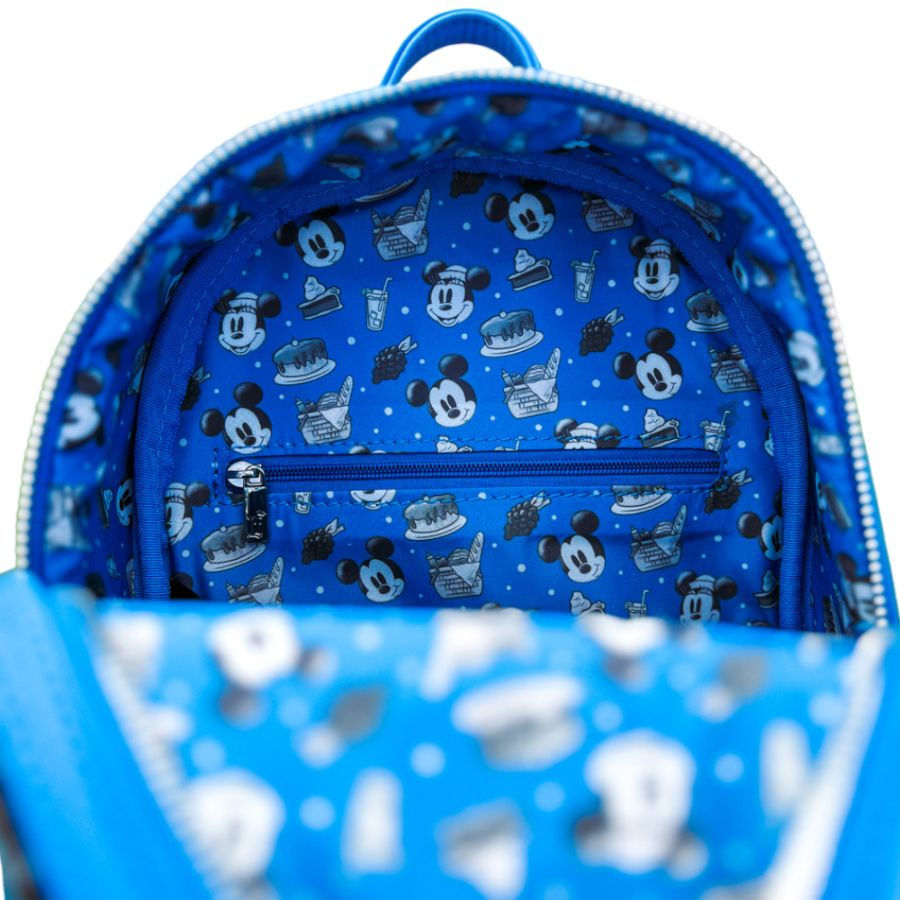 Thumbnail: Loungefly- Disney - Mickey & Minnie Summer Picnic US Exclusive Mini Backpack inside view