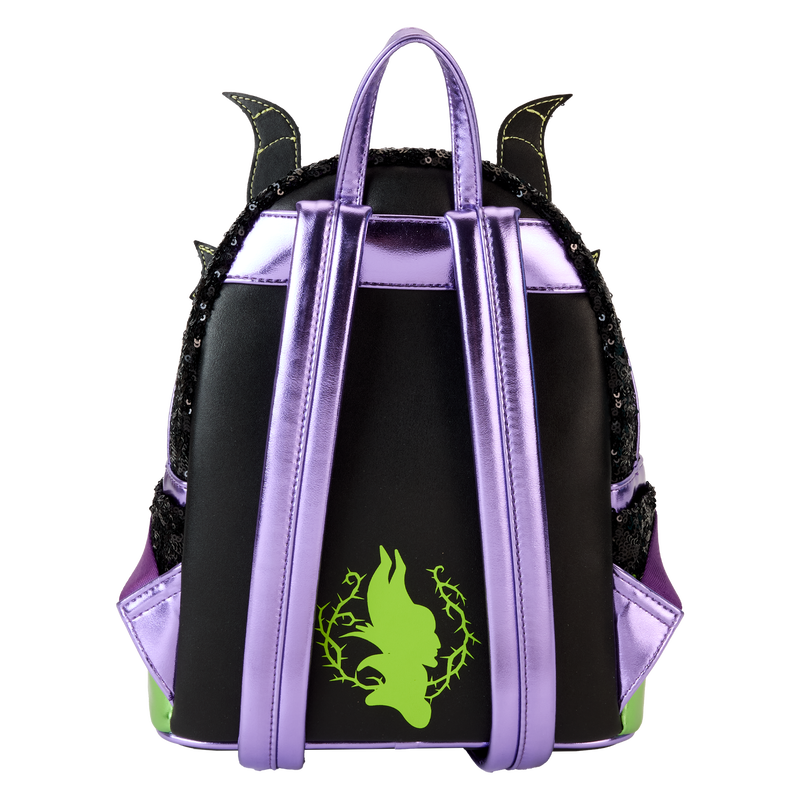 Thumbnail: Loungefly-Disney Maleficent Dragon Sequin Cosplay Light Up Glow Mini Backpack