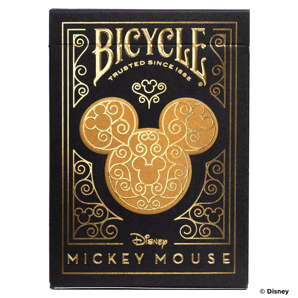 Bicycle Disney Mickey Mouse Black and Gold Playing Cards 2