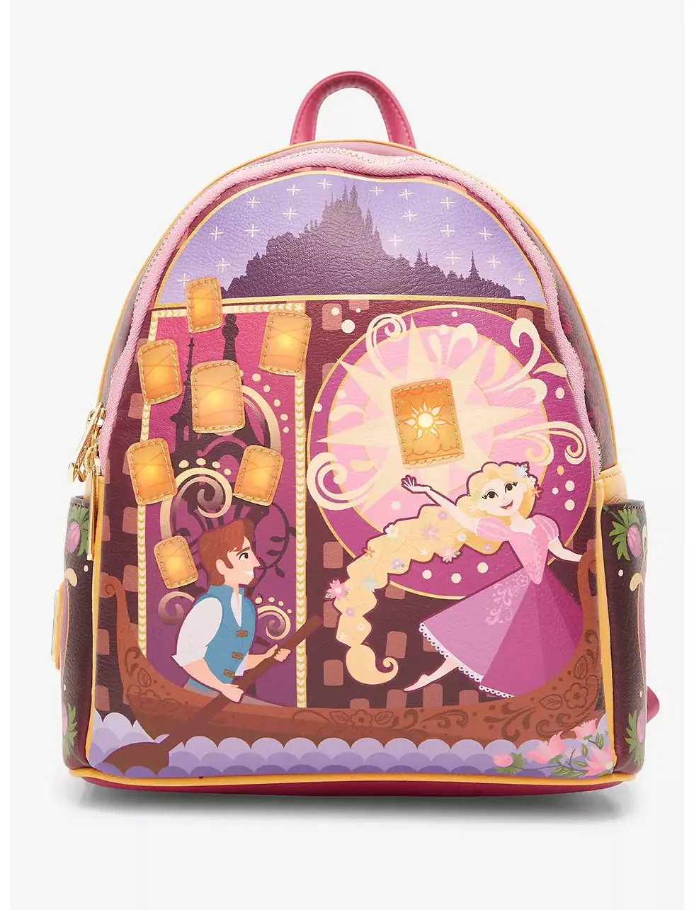 Loungefly- Disney Tangled Light-Up Lantern Scene Mini Backpack
