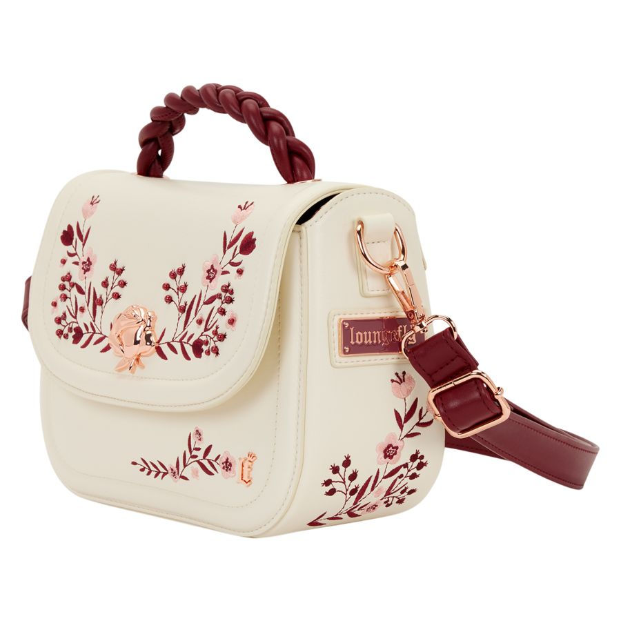 Loungefly - Cream & Red Floral Crossbody Bag side