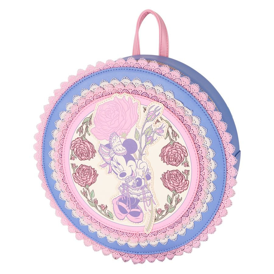 Thumbnail: Loungefly-Disney - Minnie Floral & Lace Mini Backpack 3