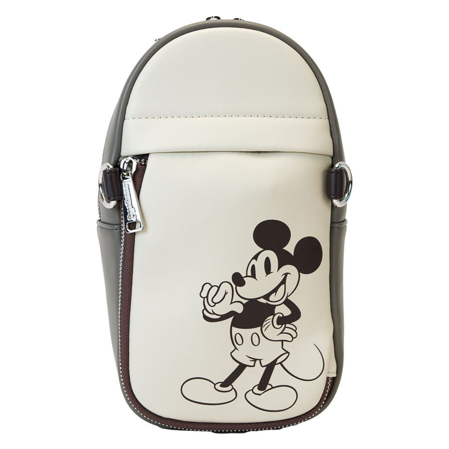 Thumbnail: Loungefly-Mickey & Friends - Faux Leather & Canvas Water Bottle Crossbody rear view