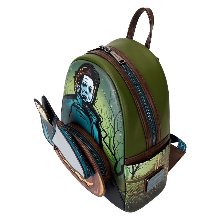 Thumbnail: Loungefly-Halloween - Michael Myers Pumpkin Glow Mini Backpack (with Coin Bag)