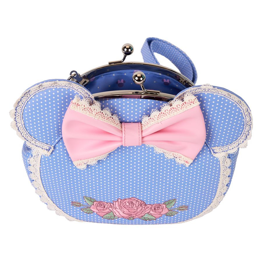 Thumbnail: Loungefly-Disney - Minnie Floral & Lace Kisslock Crossbody Bag