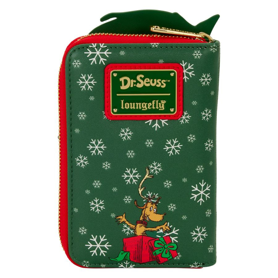 Thumbnail: Loungefly- Dr. Seuss - Grinch Holiday Zip Around Wallet rear view