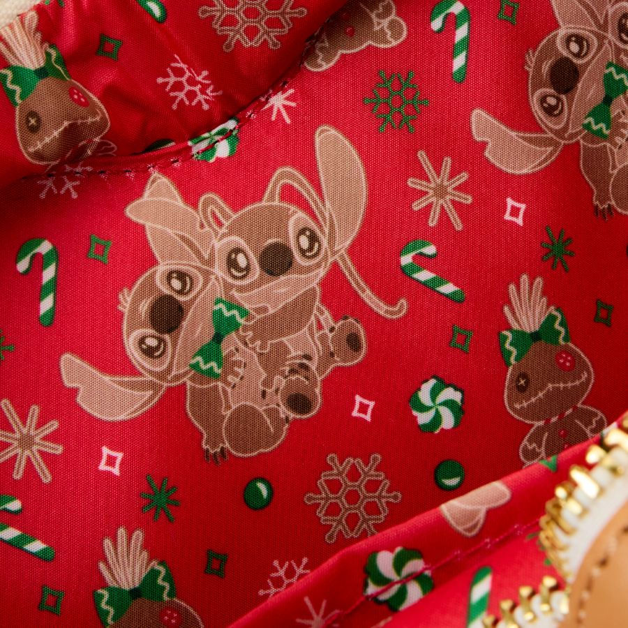 Thumbnail: Loungefly-Lilo & Stitch - Angel & Stitch Gingerbread Heart Crossbody Bag