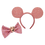 Thumbnail: Loungefly- Disney Minnie Mouse Glitter Tweed Ear Headband bow removable