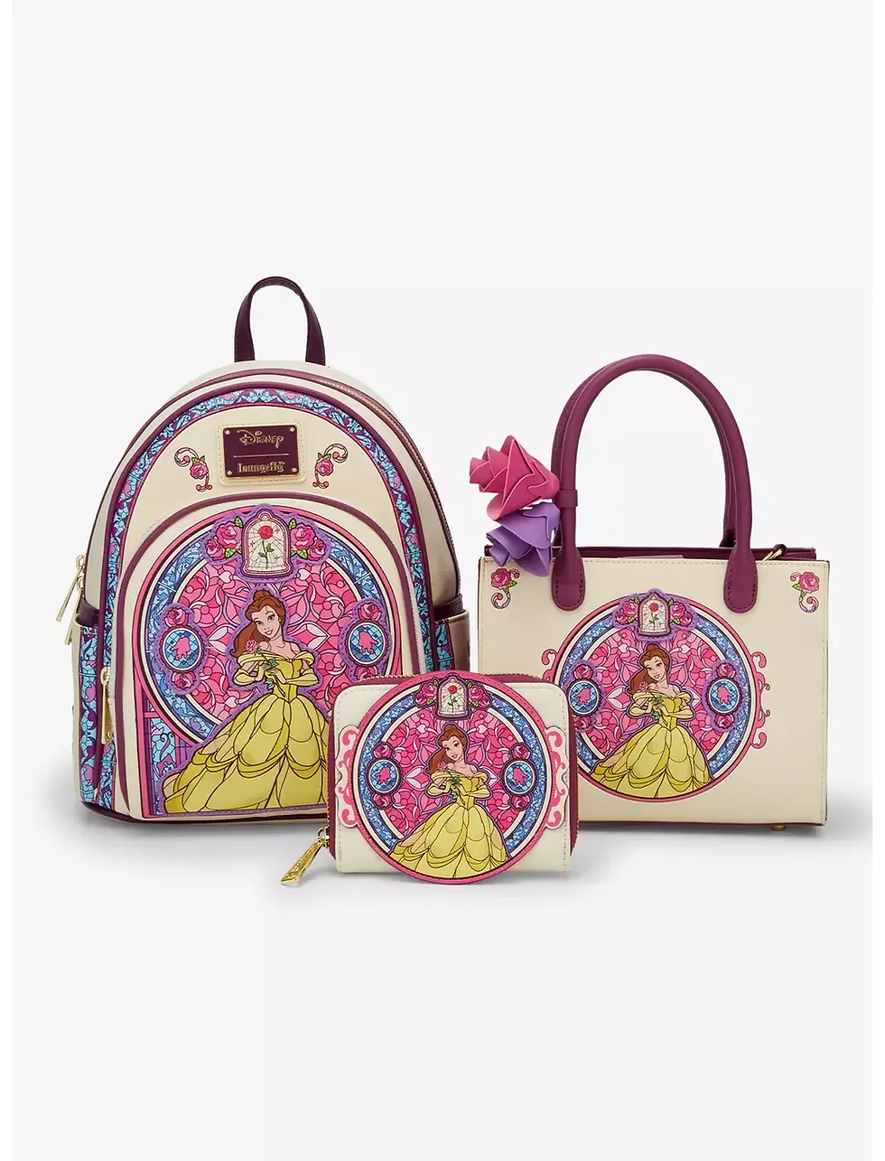 Thumbnail: Loungefly-Loungefly - Beauty & Beast Belle Stained Glass Portrait Mini Backpack