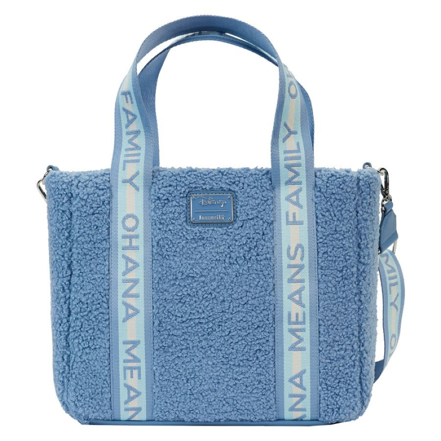 Thumbnail: Loungefly- Lilo & Stitch - Stitch Plush Sherpa Tote Bag With Coin Bag