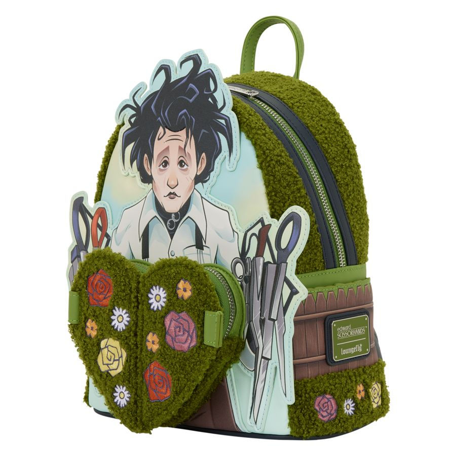 Thumbnail: Loungefly- Edward Scissorhands - Sherpa Mini Backpack side view