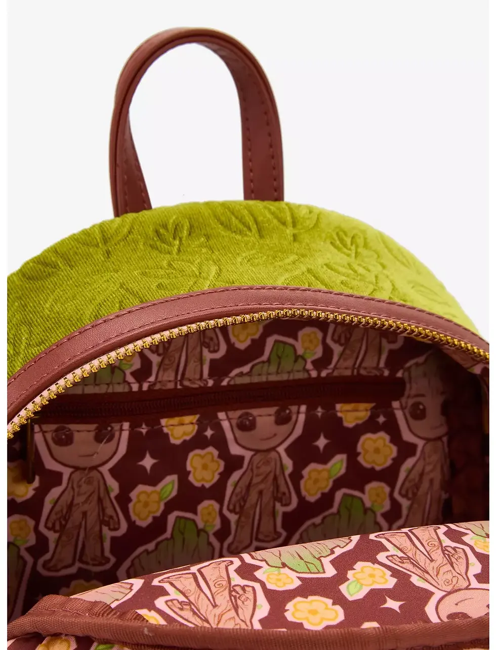 Thumbnail: Loungefly Marvel Guardians of The Galaxy Groot Floral Velvet Mini Backpack