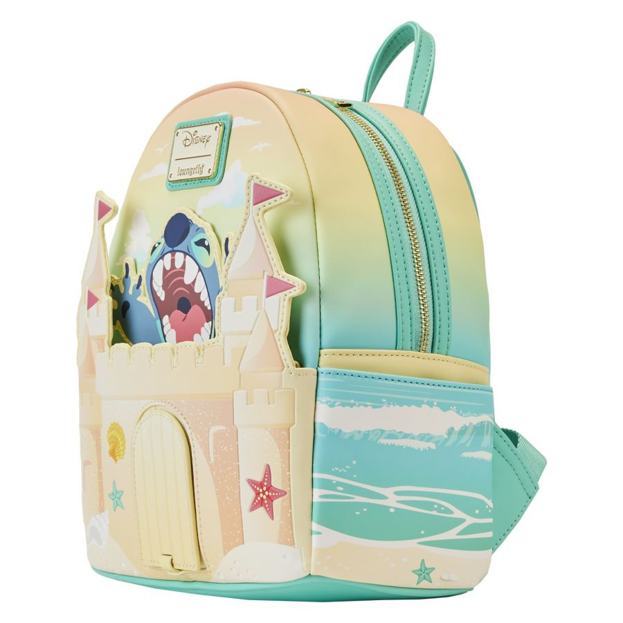Thumbnail: Loungefly- Lilo & Stitch - Stitch Beach Surprise Mini Backpack side view
