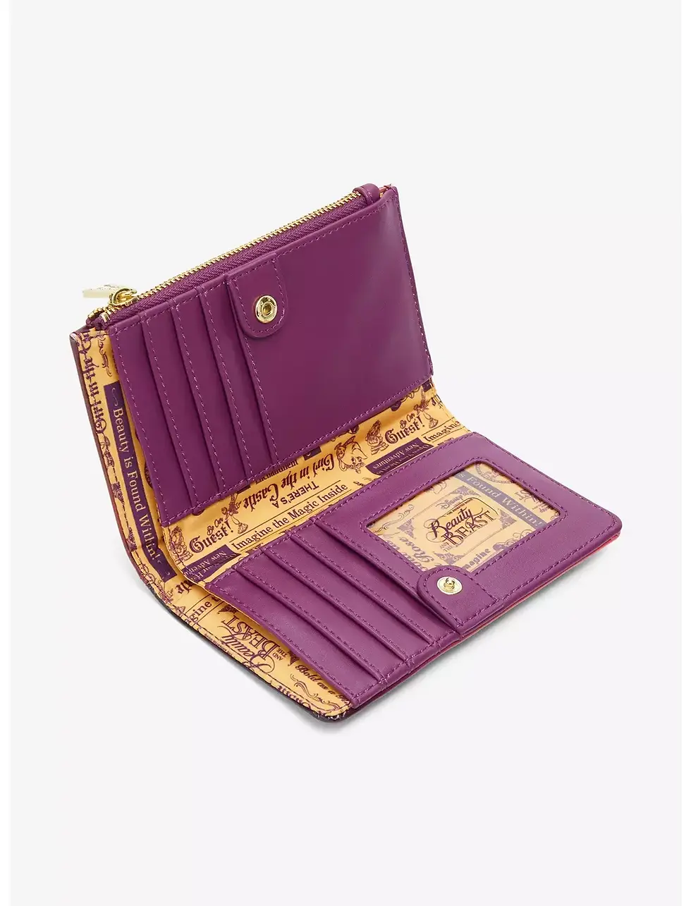 Thumbnail: Loungefly- Disney Beauty and the Beast VHS Tape Figural Wallet inside view