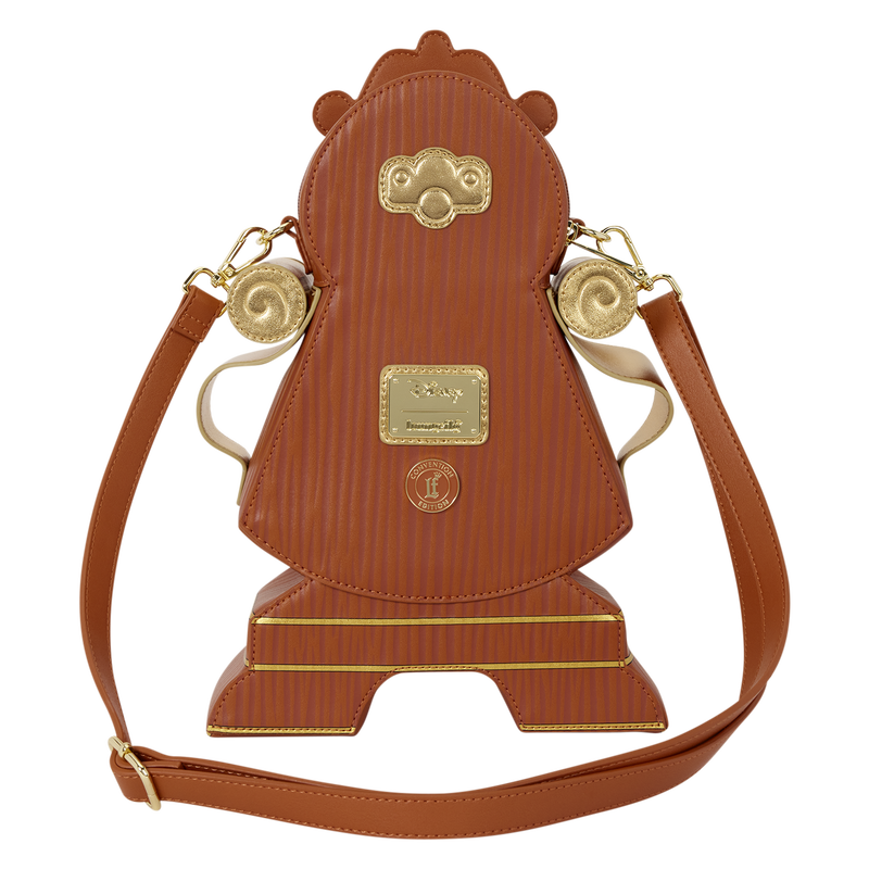 Thumbnail: Loungefly-Disney D23 Exclusive Beauty and the Beast Cogsworth Figural Crossbody rear view