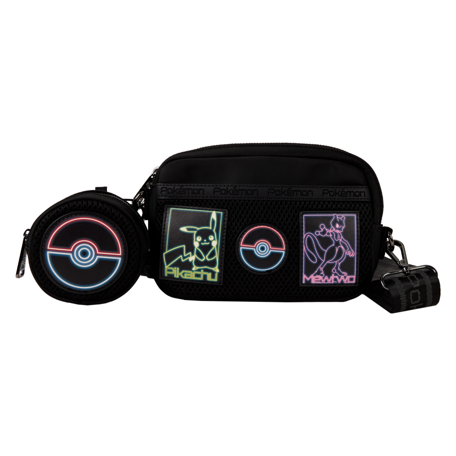 Loungefly- Pokemon - Neon Sign Sling Bag