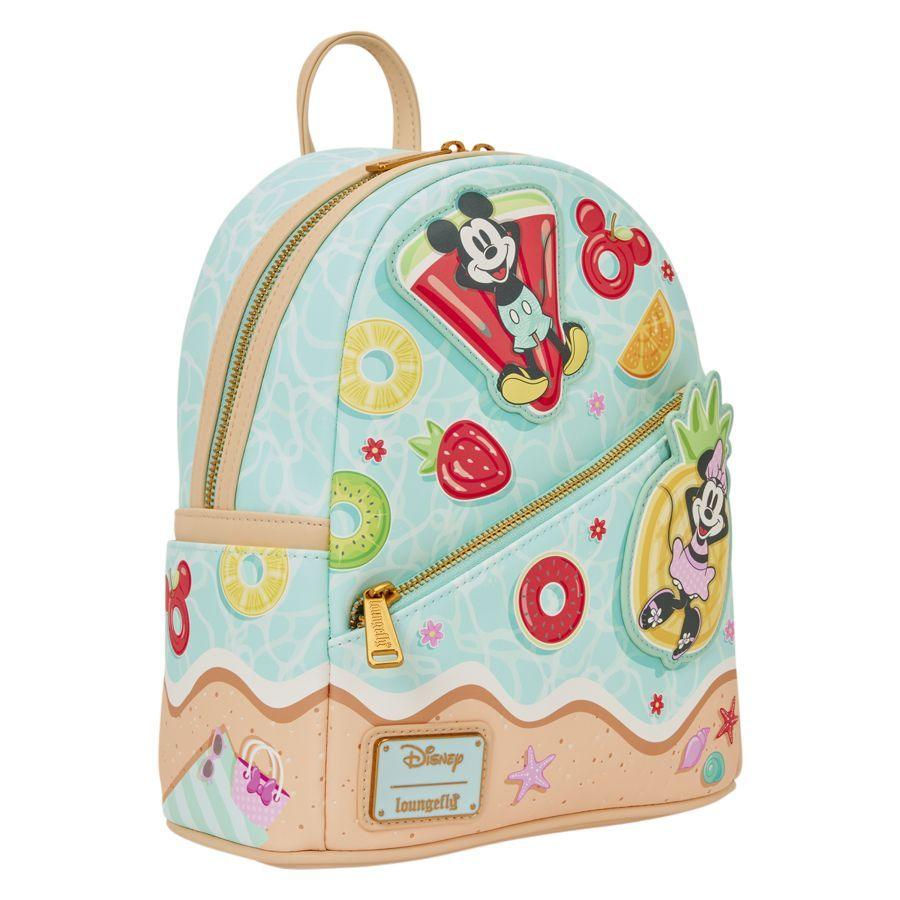 Loungefly- Mickey & Minnie – Beach Fun Mini Backpack side