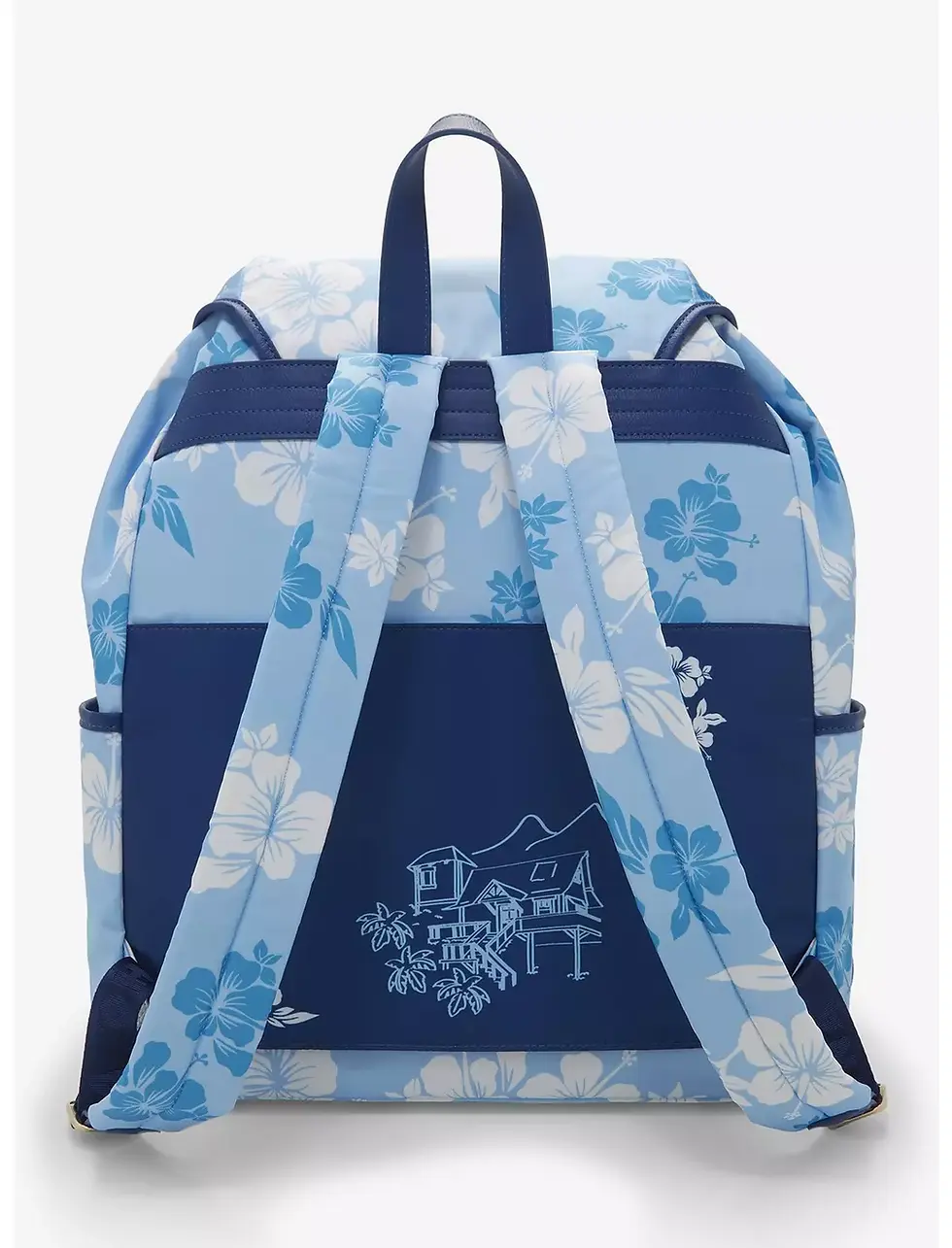 Thumbnail: Disney Lilo & Stitch Hibiscus Blue Backpack rear