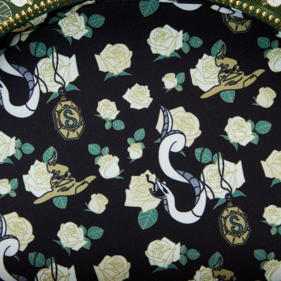 Thumbnail: Loungefly- Harry Potter - Slytherin House Floral Tattoo Mini Backpack