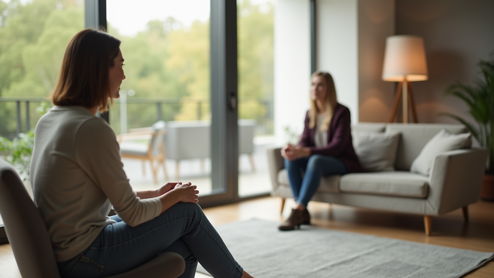 Close-up view of a modern therapy session environment