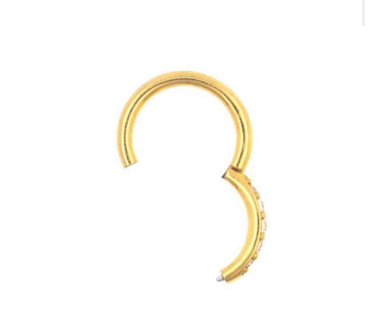 Thumbnail: Swarovski goud click ring 