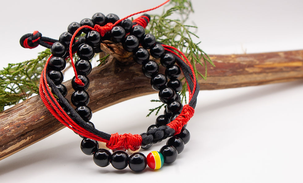 Red &Black Men Bracelet Stack