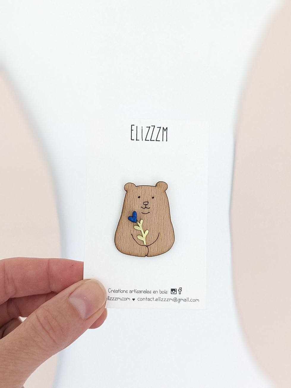 Miniature : Broche *Ours fleuri*