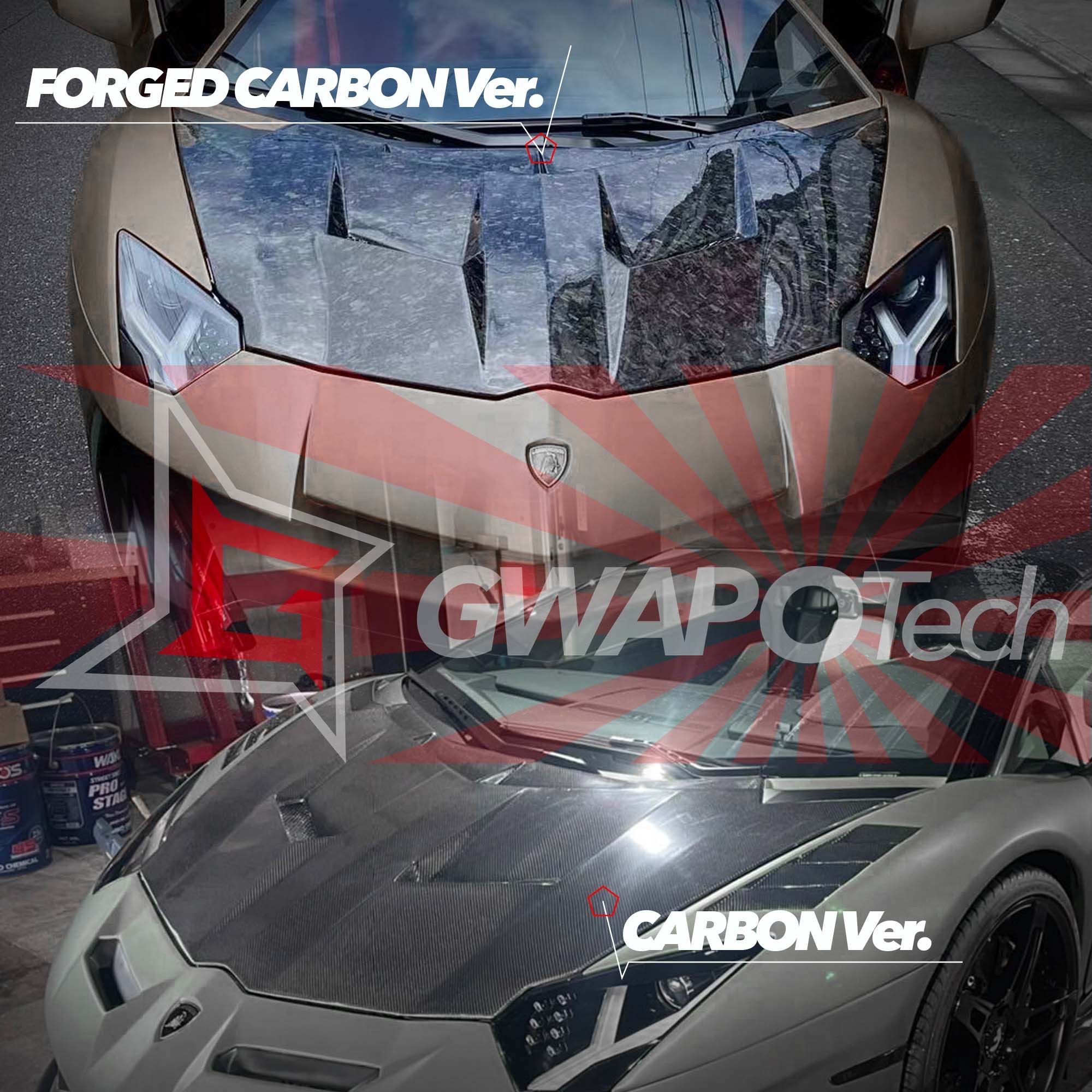 ランボルギーニアヴェンタドール全モデル対応カスタムボンネットVer.1