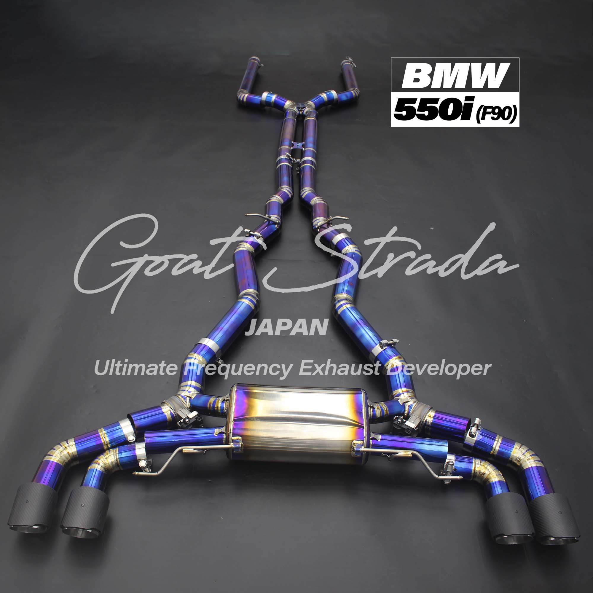 BMW 550i F90 Titanium Valved Rear sport Exhaust+Mid pipe+Tips