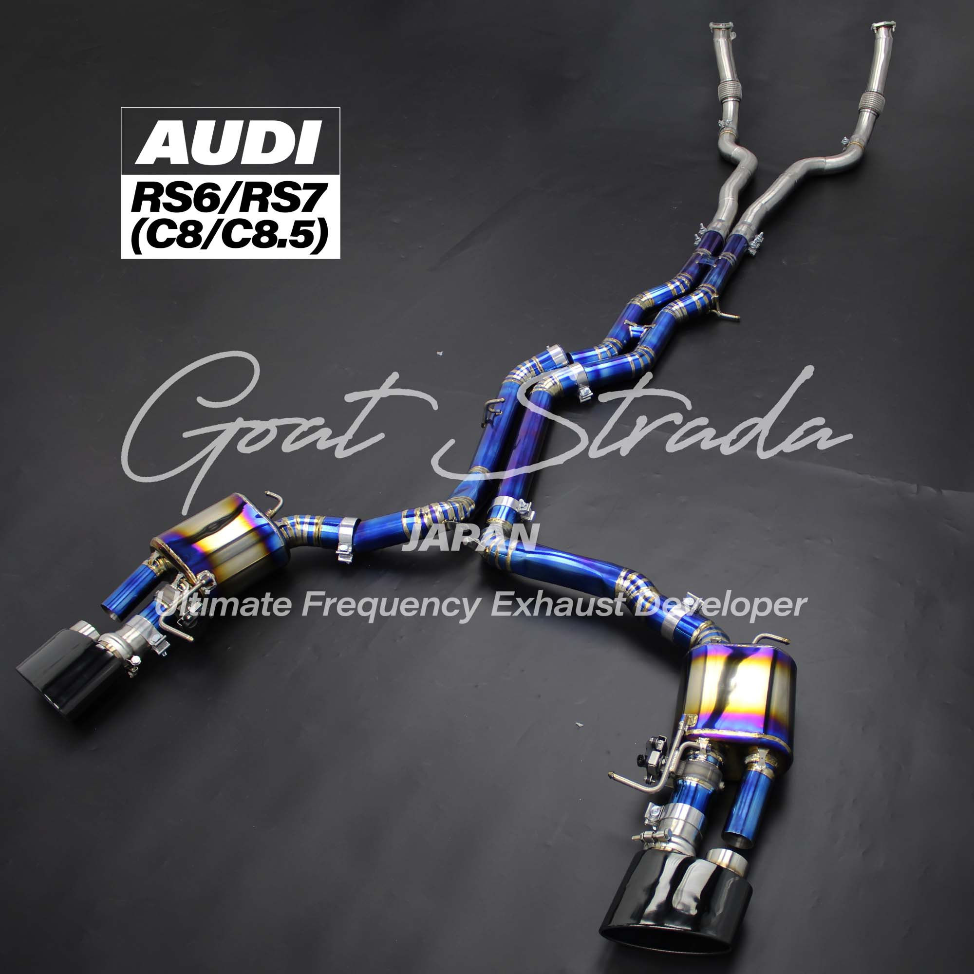 AUDI RS6/RS7 C8 Titanium Valved Rear sport exhaust+Mid pipe+Tips
