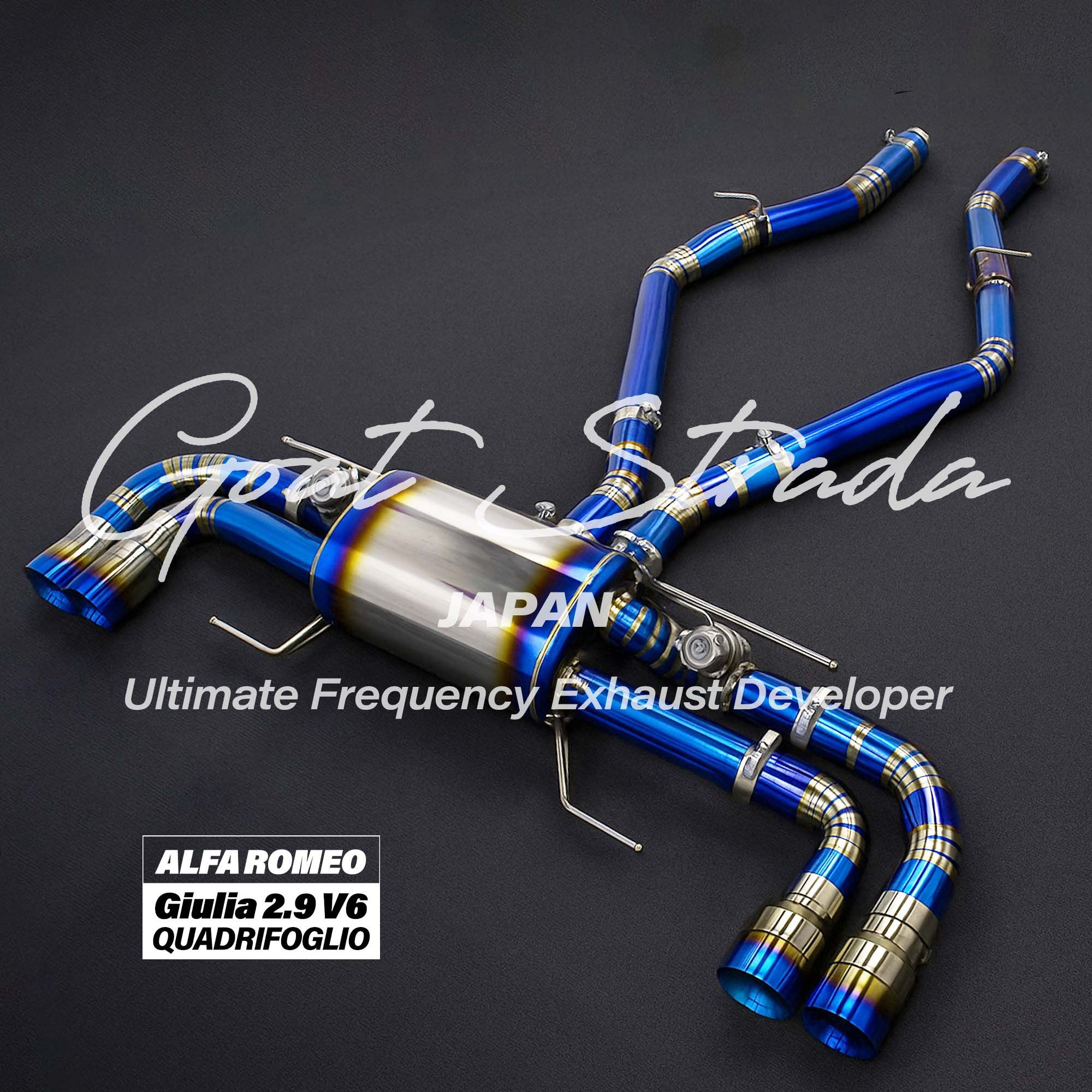 Alfa Romeo GIULIA 2.9L v6 Quadrifoglio Valved racing Exhaust system